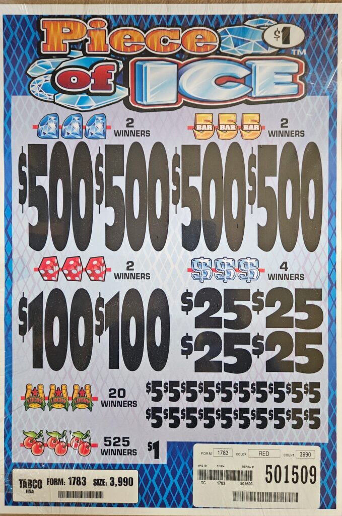 5 Window - $1 Ticket - $500 Top Prize