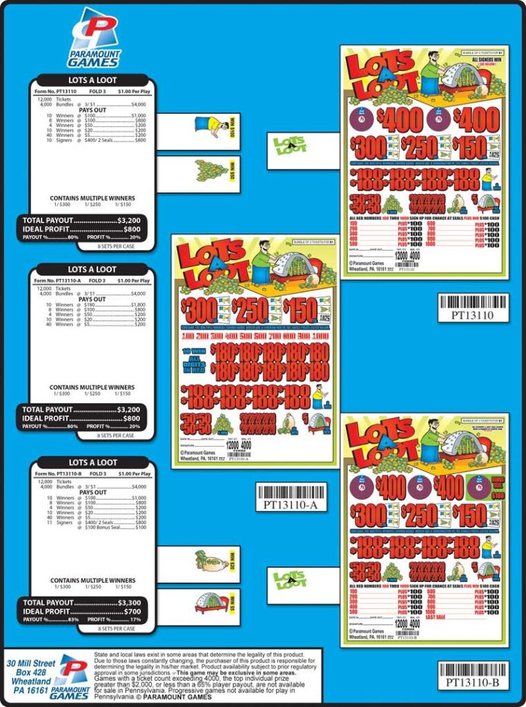 Jar Tickets - $1 per bundle - 10 at 180