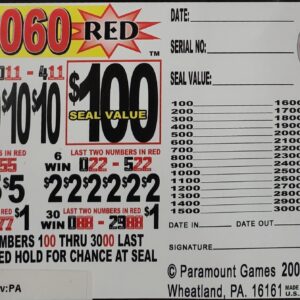 Jar Tickets - 3060 Red - $.50 per bundle - $100 Seal prize