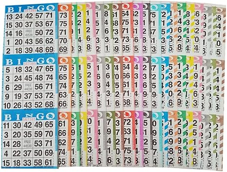 3 on 20 up bingo paper