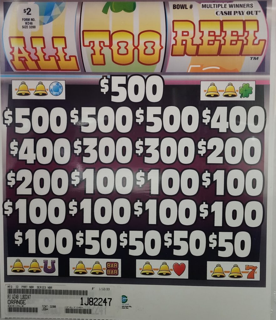 3 Window - $2 Ticket - $500 Top Prize