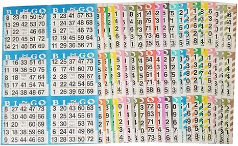 6 on 20 up bingo paper