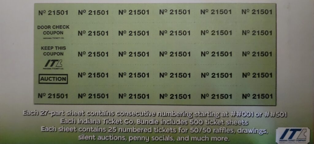 Silent Auction Tickets