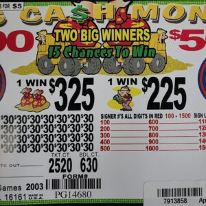 Jar Tickets - Big Ca$h Money - $5 per bundle - $500 Seal prize