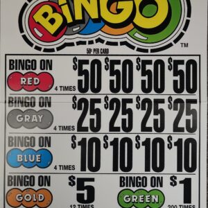 5 Window - $.50 Tickets - $50 TOP PRIZE